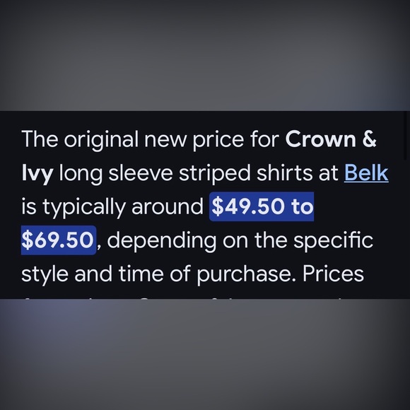 Crown & Ivy Pink Striped Button Down Shirt size large - Picture 8 of 8